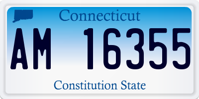 CT license plate AM16355