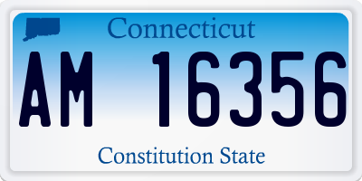 CT license plate AM16356