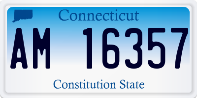 CT license plate AM16357