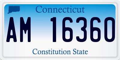 CT license plate AM16360
