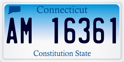 CT license plate AM16361