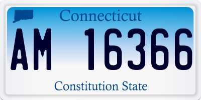 CT license plate AM16366