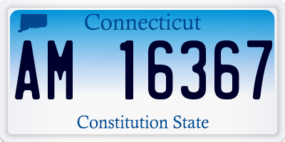 CT license plate AM16367