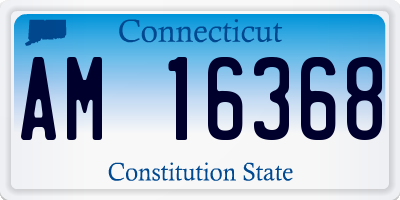 CT license plate AM16368