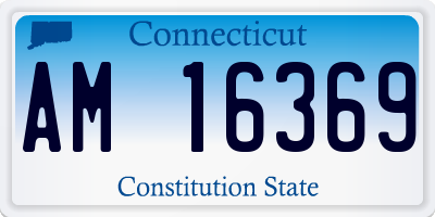 CT license plate AM16369