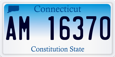 CT license plate AM16370