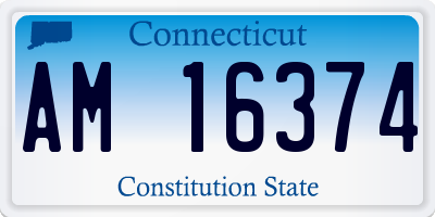 CT license plate AM16374