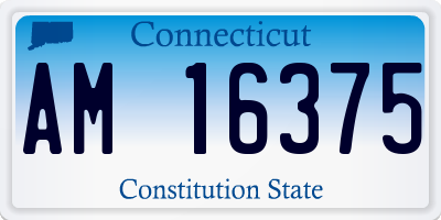 CT license plate AM16375