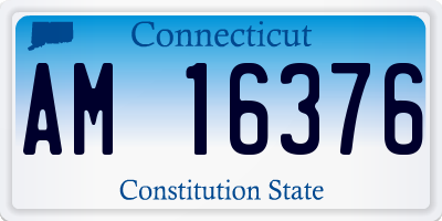 CT license plate AM16376