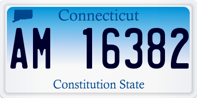 CT license plate AM16382