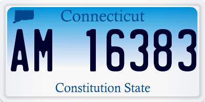 CT license plate AM16383