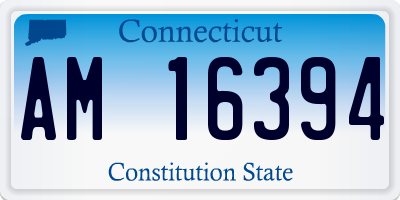 CT license plate AM16394