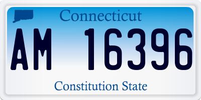 CT license plate AM16396