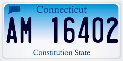CT license plate AM16402