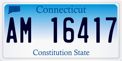 CT license plate AM16417