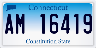 CT license plate AM16419