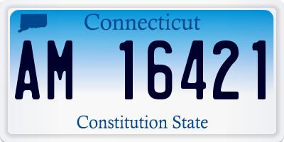 CT license plate AM16421