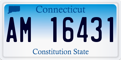 CT license plate AM16431