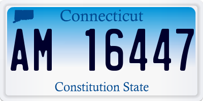 CT license plate AM16447