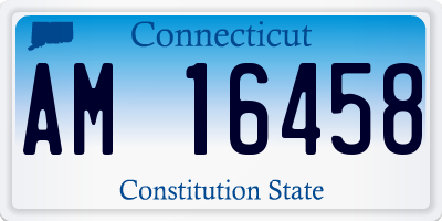 CT license plate AM16458