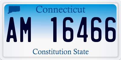 CT license plate AM16466