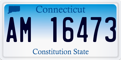 CT license plate AM16473