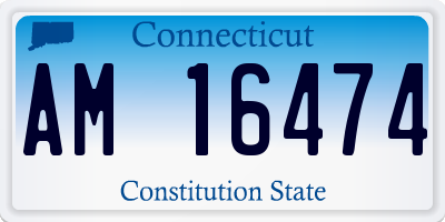 CT license plate AM16474