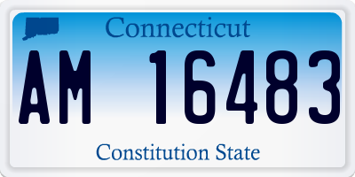 CT license plate AM16483