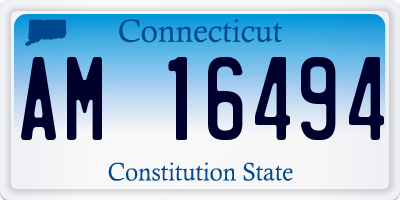 CT license plate AM16494