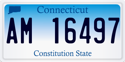 CT license plate AM16497