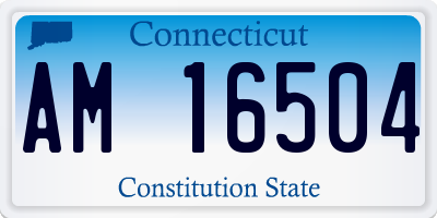 CT license plate AM16504