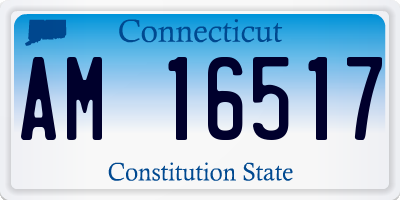 CT license plate AM16517