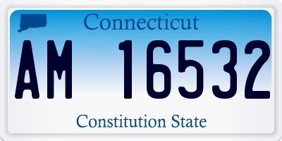 CT license plate AM16532