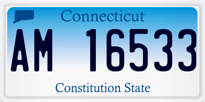 CT license plate AM16533