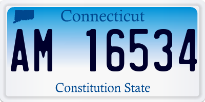 CT license plate AM16534