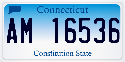 CT license plate AM16536