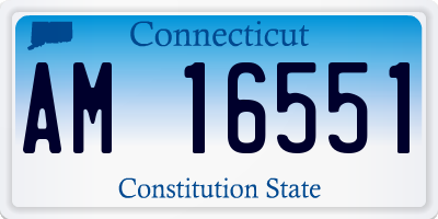 CT license plate AM16551