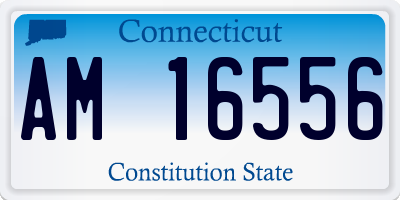 CT license plate AM16556