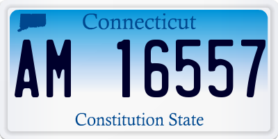 CT license plate AM16557