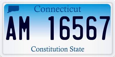 CT license plate AM16567