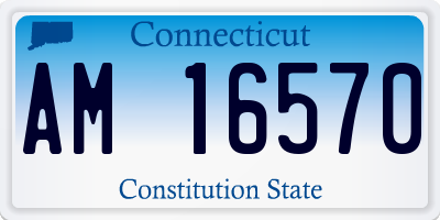 CT license plate AM16570