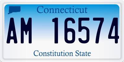 CT license plate AM16574