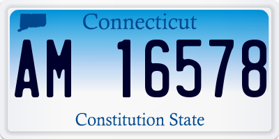 CT license plate AM16578