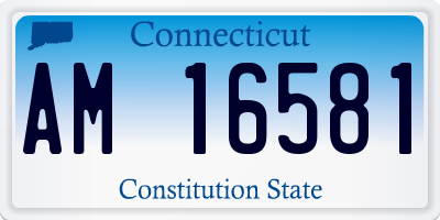 CT license plate AM16581