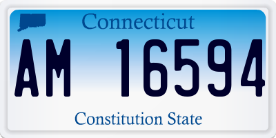 CT license plate AM16594