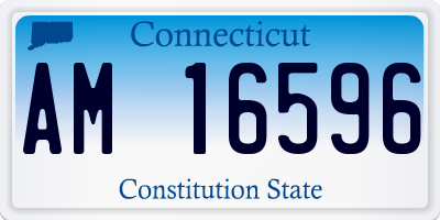 CT license plate AM16596