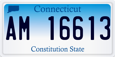 CT license plate AM16613