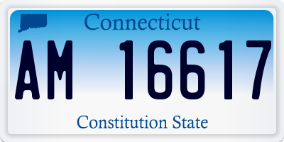CT license plate AM16617