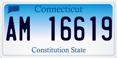CT license plate AM16619