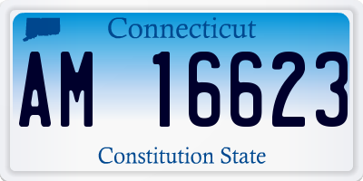 CT license plate AM16623